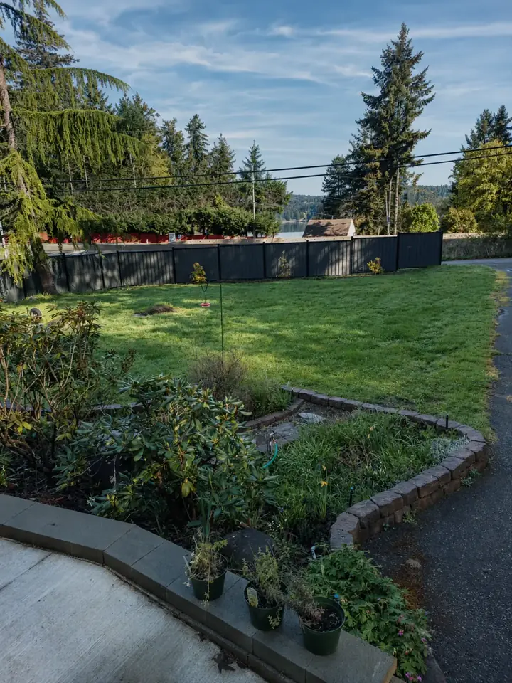 Landscaped Nanaimo garden after the septic work was restored